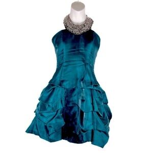 JUMP APPAREL (7/8) Teal strapless mini dress